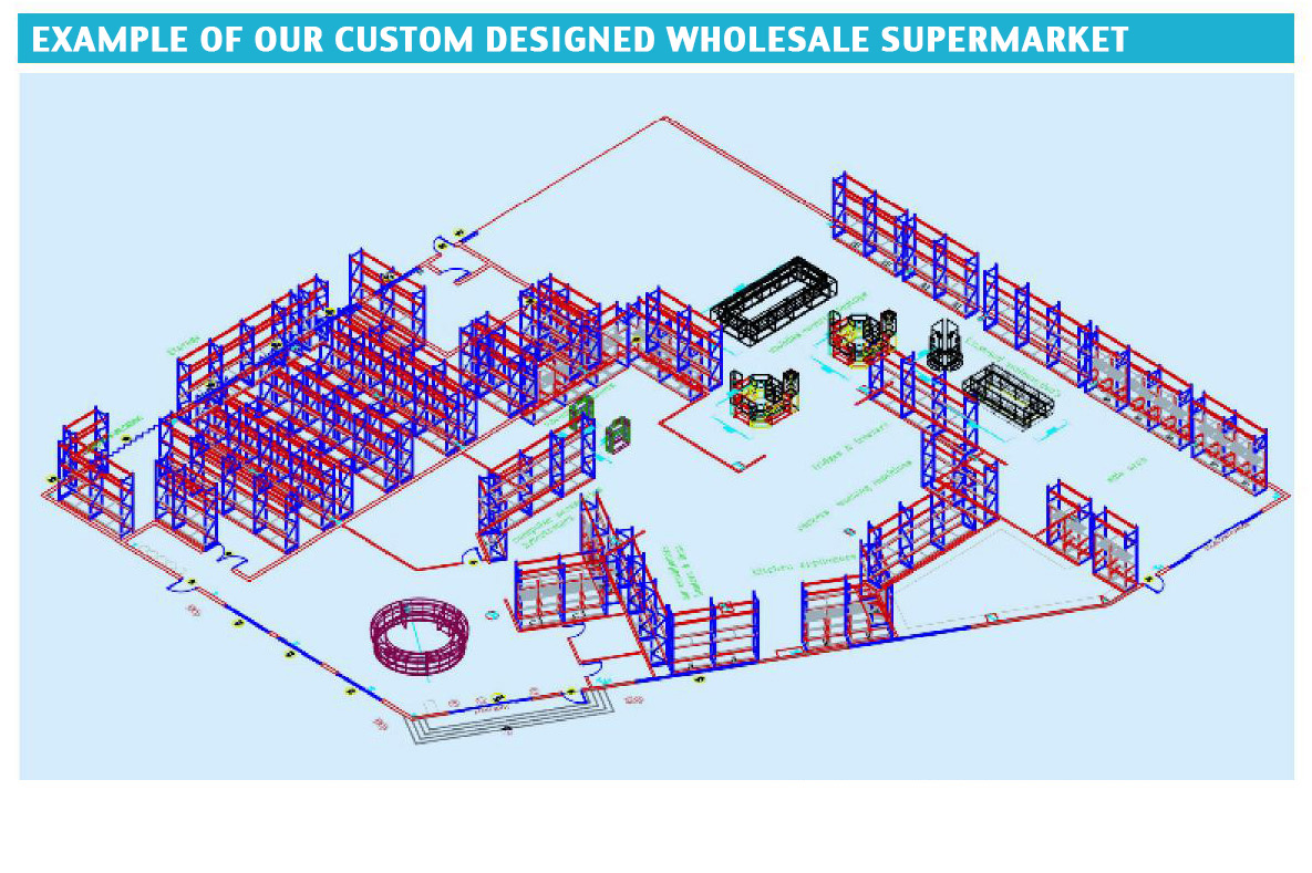 Custom Designed Wholesale Supermarket